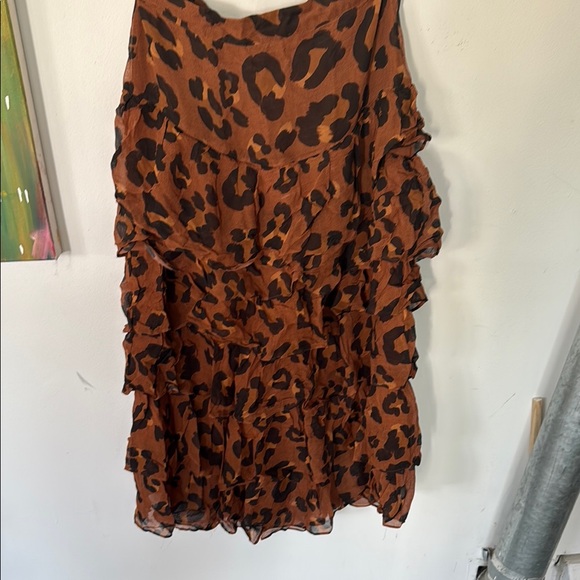 FARM Rio Brown Ruffled Mini Skirt - Picture 3 of 3